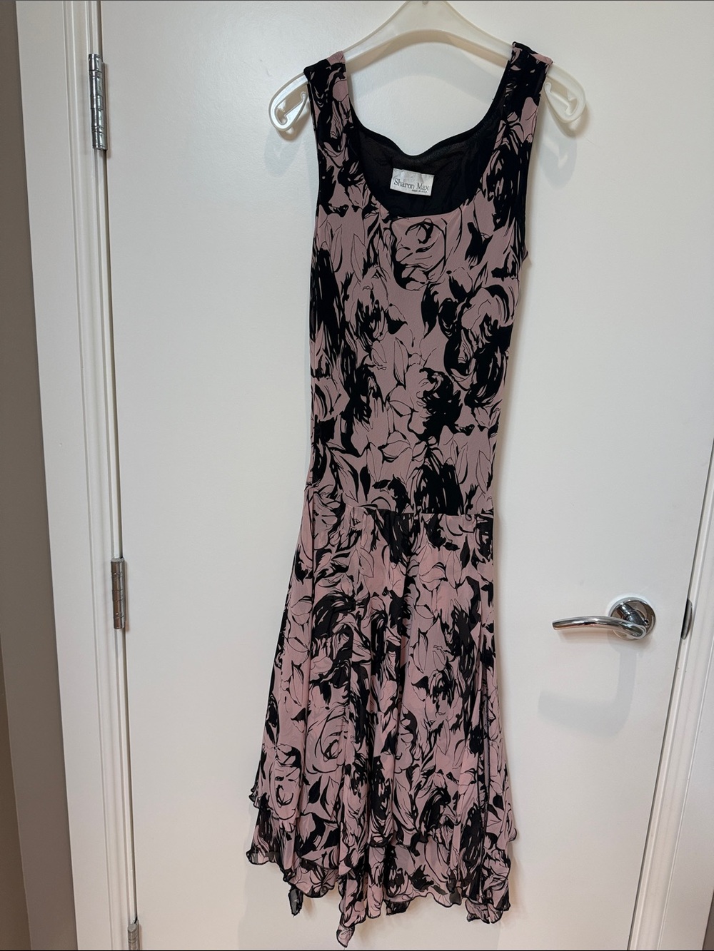 Sharon Max pink and brown sleeveless dress